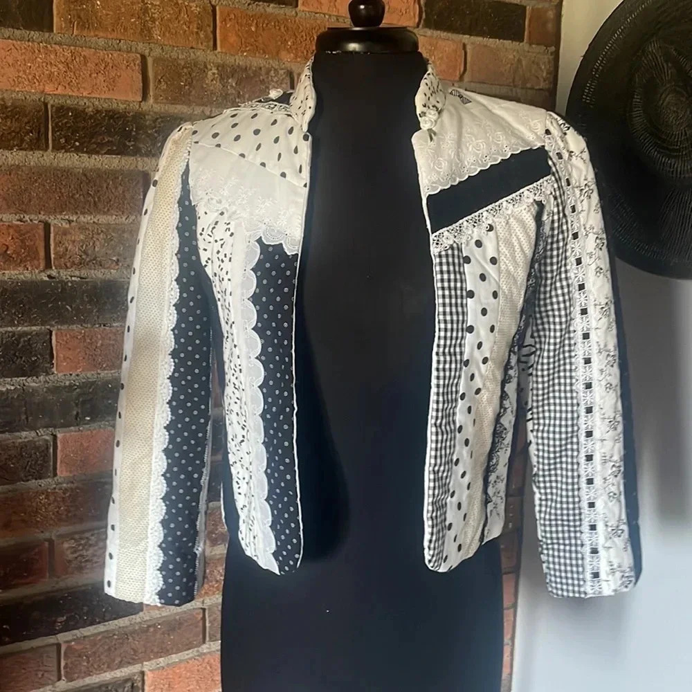 Quilted Black & White‎ Jacket